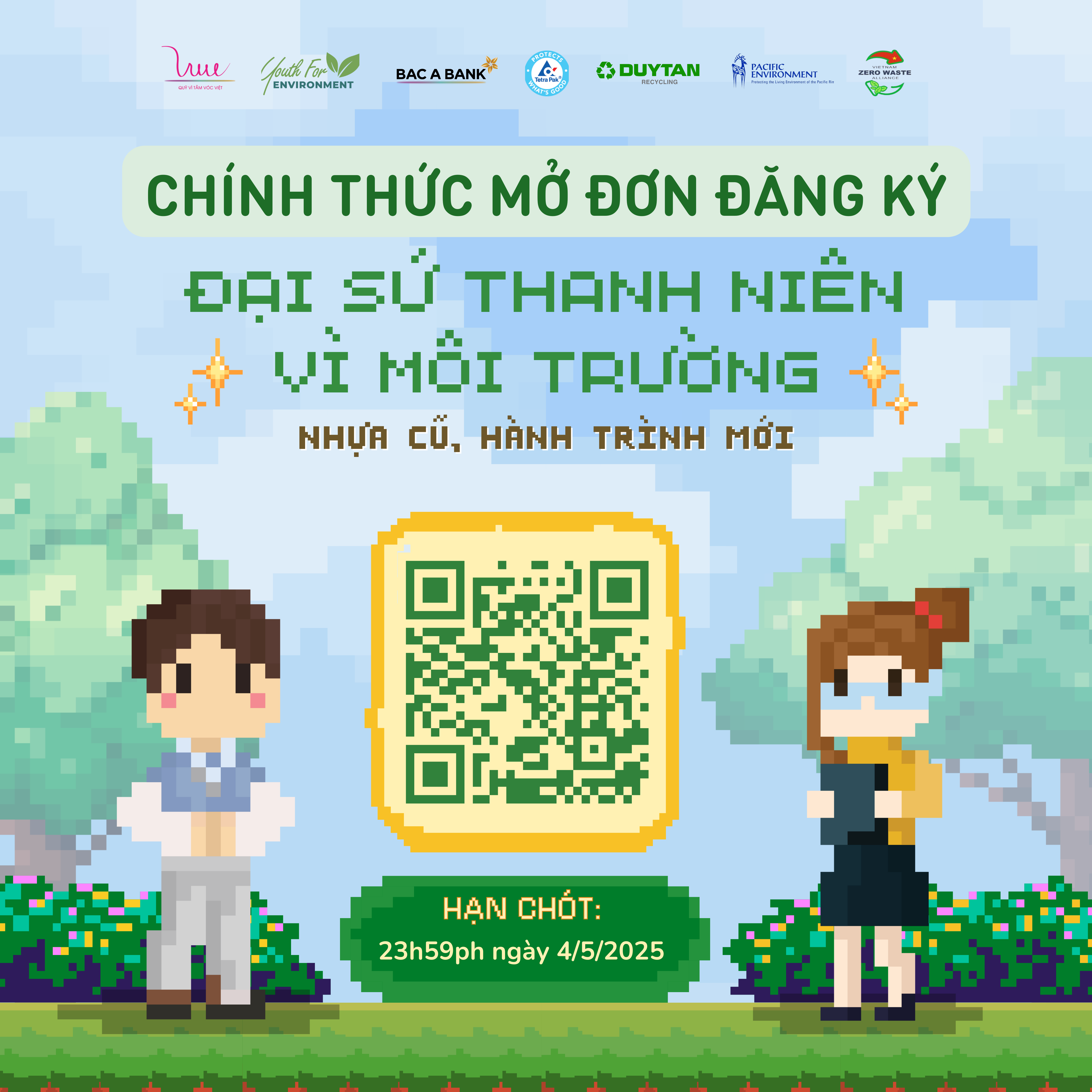 Chính thức mở đơn đăng ký trở thành Đại sứ Thanh niên vì Môi trường - Hạn chót đăng ký: 04/05/2025